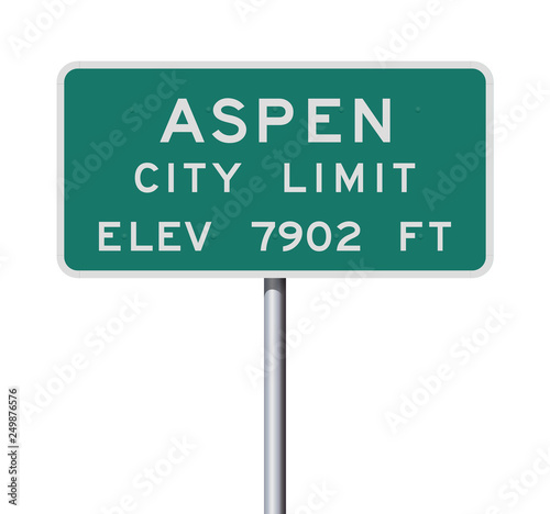 Aspen City Limit road sign