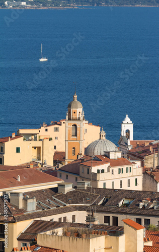 Aerial view of Ajaccio houses , Corsica, France.