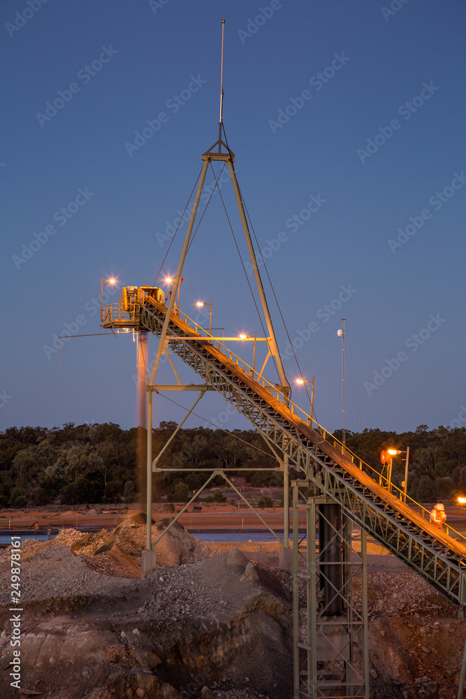 Rock crusher at a mine head in NSW, Australia