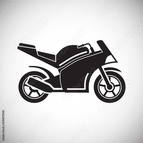 Motorcycle sport icon on white background for graphic and web design  Modern simple vector sign. Internet concept. Trendy symbol for website design web button or mobile app