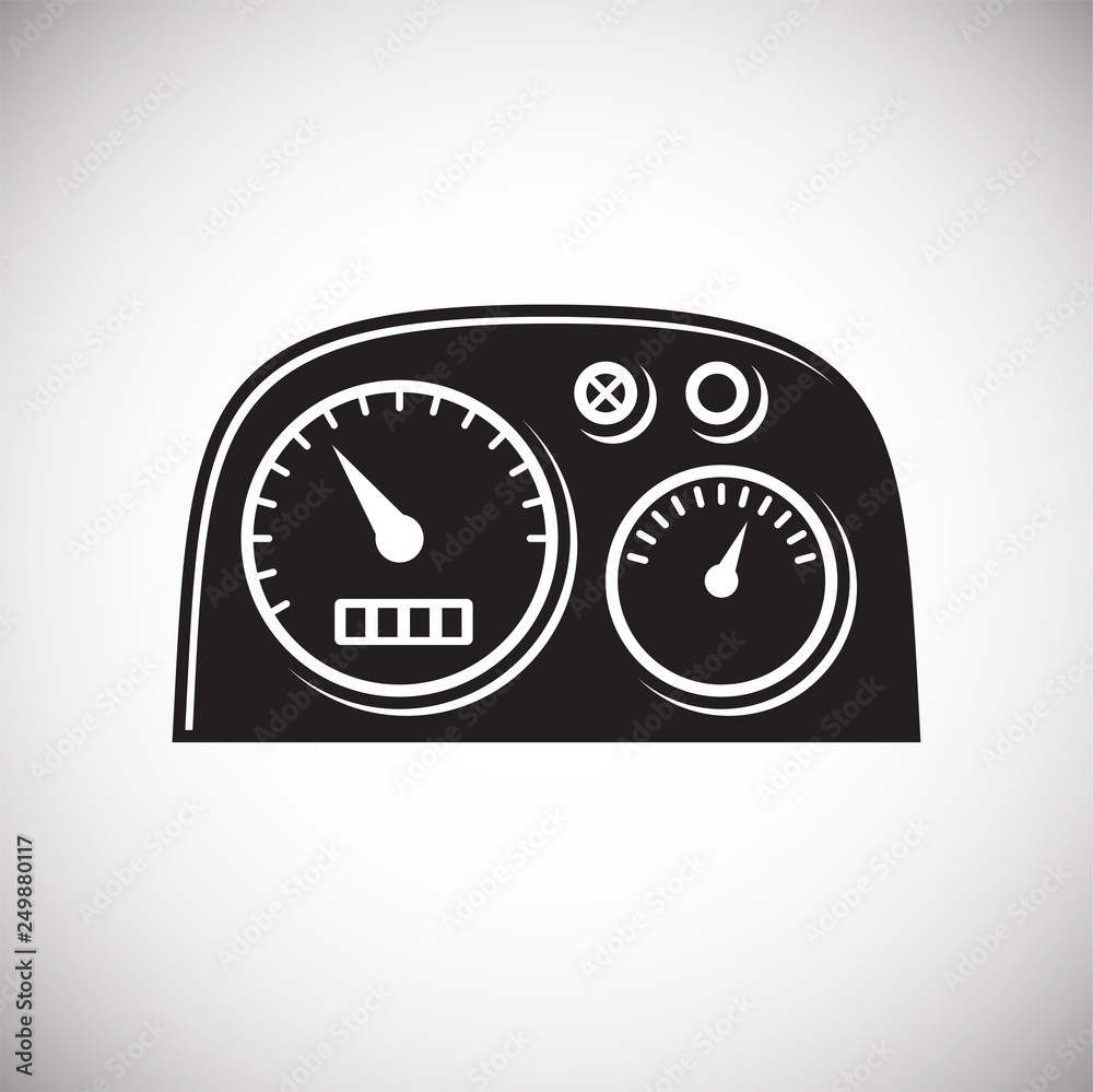 Fototapeta premium Motorcycle dashboard icon on white background for graphic and web design, Modern simple vector sign. Internet concept. Trendy symbol for website design web button or mobile app