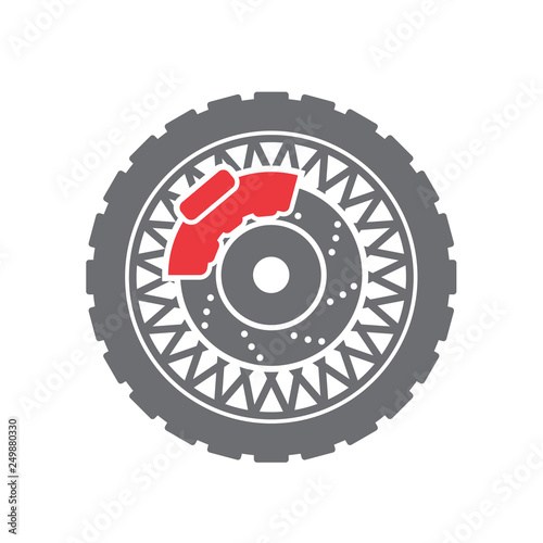 Motorcycle wheel icon on white background for graphic and web design, Modern simple vector sign. Internet concept. Trendy symbol for website design web button or mobile app