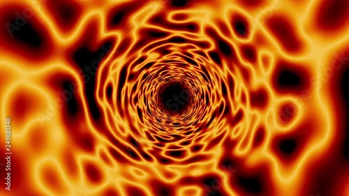 Fast Fire Fractal Lava Endless Tunnel Abstract Motion Background