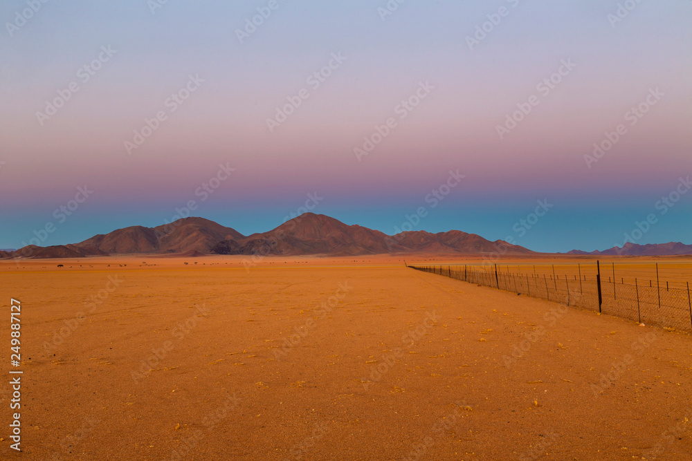 Bare landscape in the dry desert
