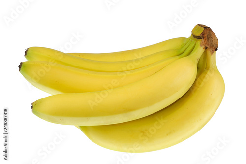 fresh yellow banana isolated on white background