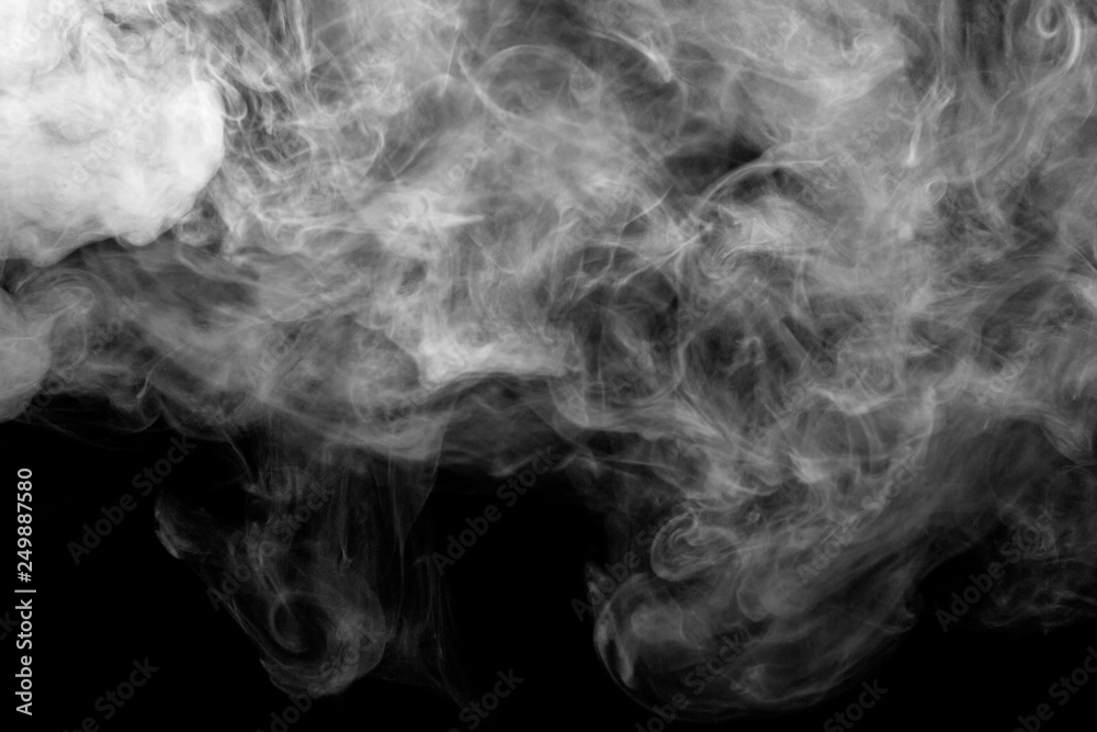 white smoke isolated on black background, abstract powder, water spray, Add smoke effect white smoke isolated on black background, abstract powder, water spray, Add smoke effect