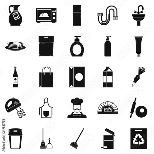 Dining icons set. Simple set of 25 dining vector icons for web isolated on white background