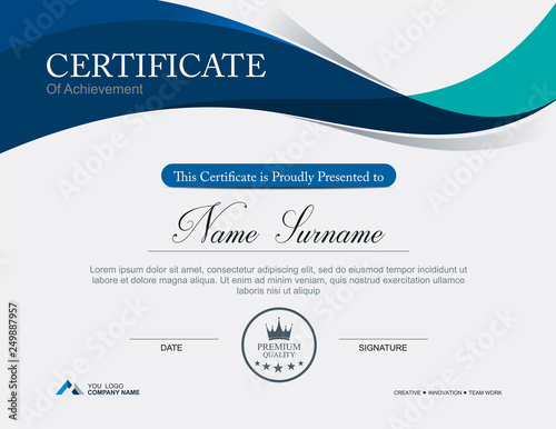 Vector certificate template