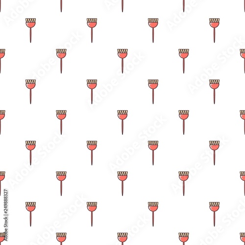 Hairdresser brush pattern in cartoon style. Seamless pattern vector illustration