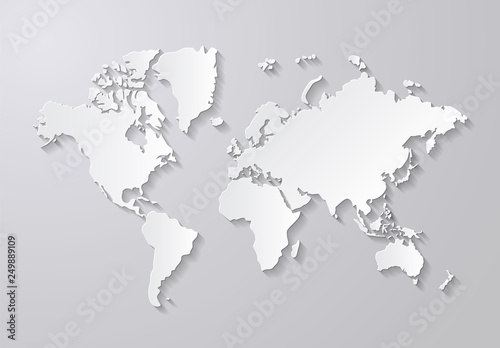 Fototapeta Naklejka Na Ścianę i Meble -  World map Vector