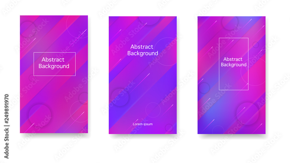 Fototapeta premium Gradient, neon, lines, forms. Vector. Color geometric gradient, abstract background. Creative cover in a minimalist style.
