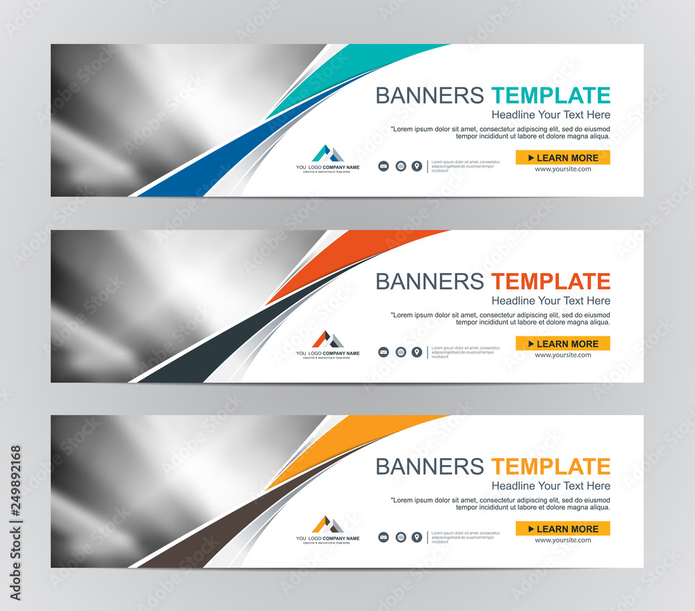 Abstract Web banner design background or header Templates