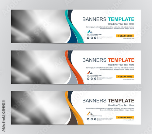 Abstract Web banner design background or header Templates