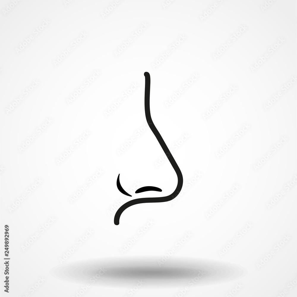 Human nose vector isolated