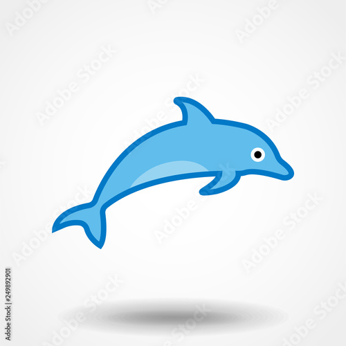 Dolphin logo icon vector template