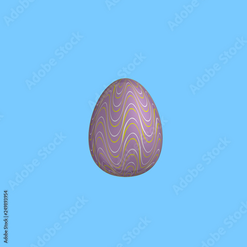 Vector single realistic animal easter colored egg