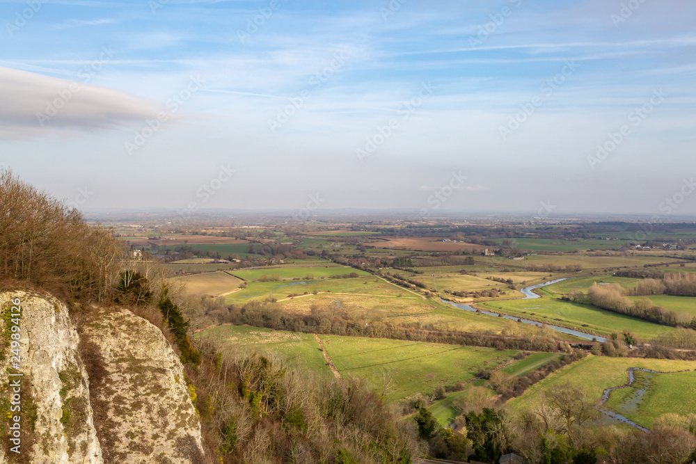 Fototapeta premium Looking out over the South Downs and River Ouse in Sussex
