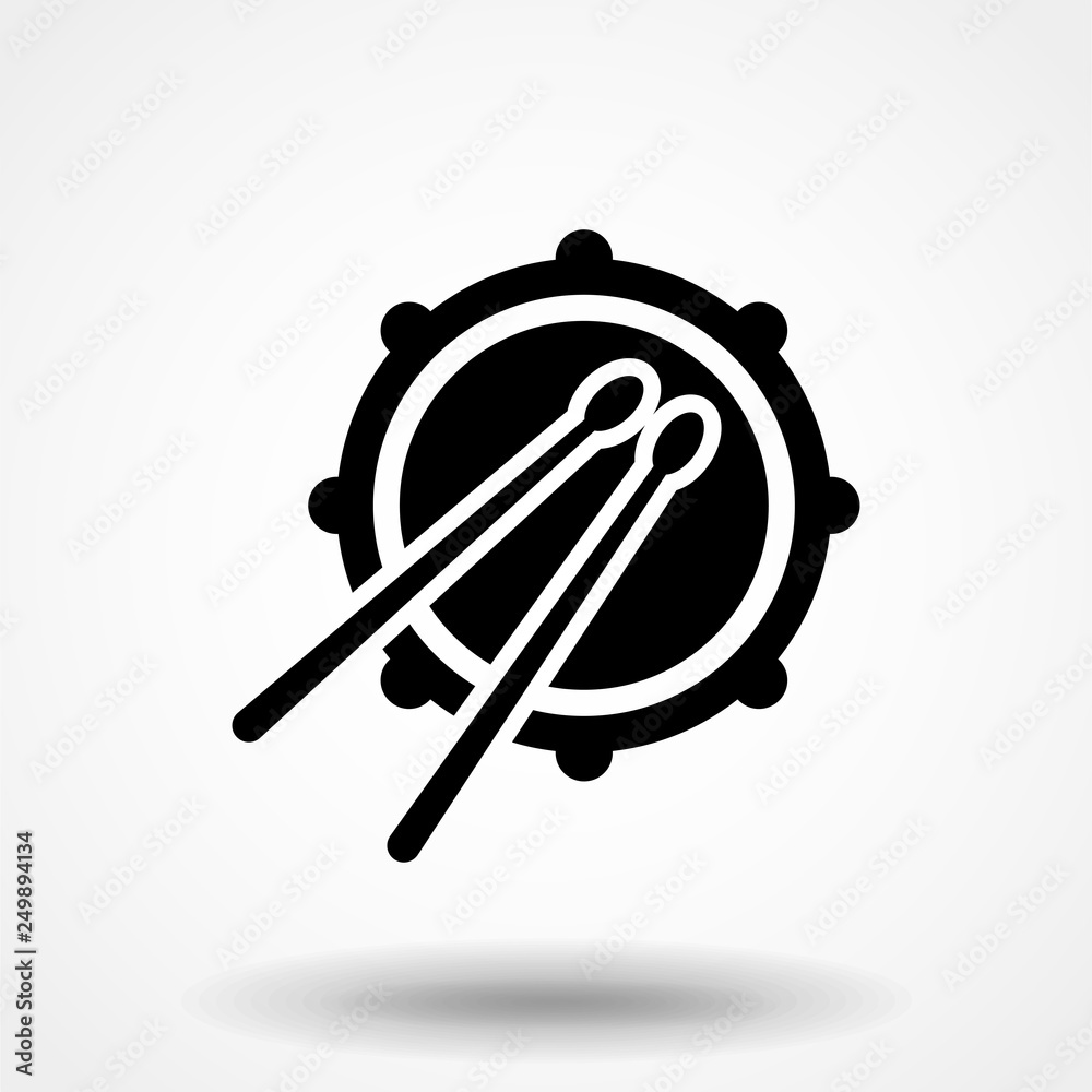 Drum icon. Simple illustration of drum vector icon for web Drum icon. Simple illustration of drum vector icon for web