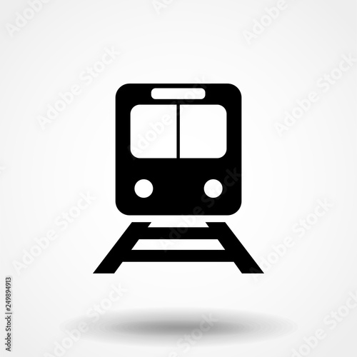 Train icon.train vector on gray background .Transport icons.transportation vector illustration