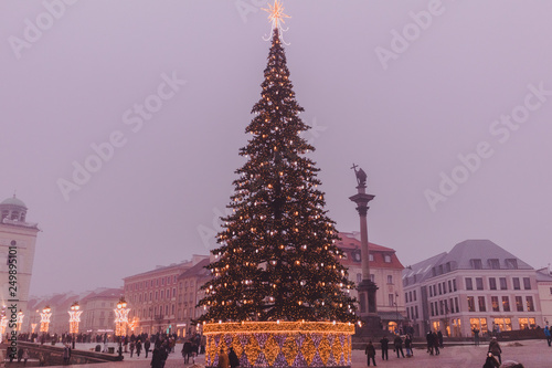 Christmas tree in Warsaw