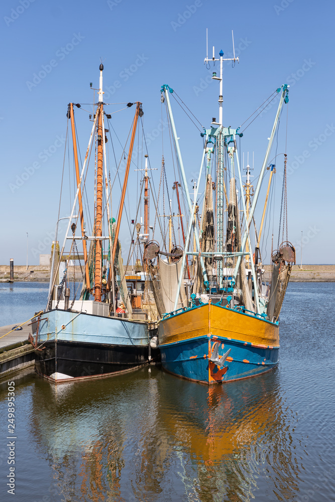 Prawn fishing boats in Dutch harbor Lauwersoog