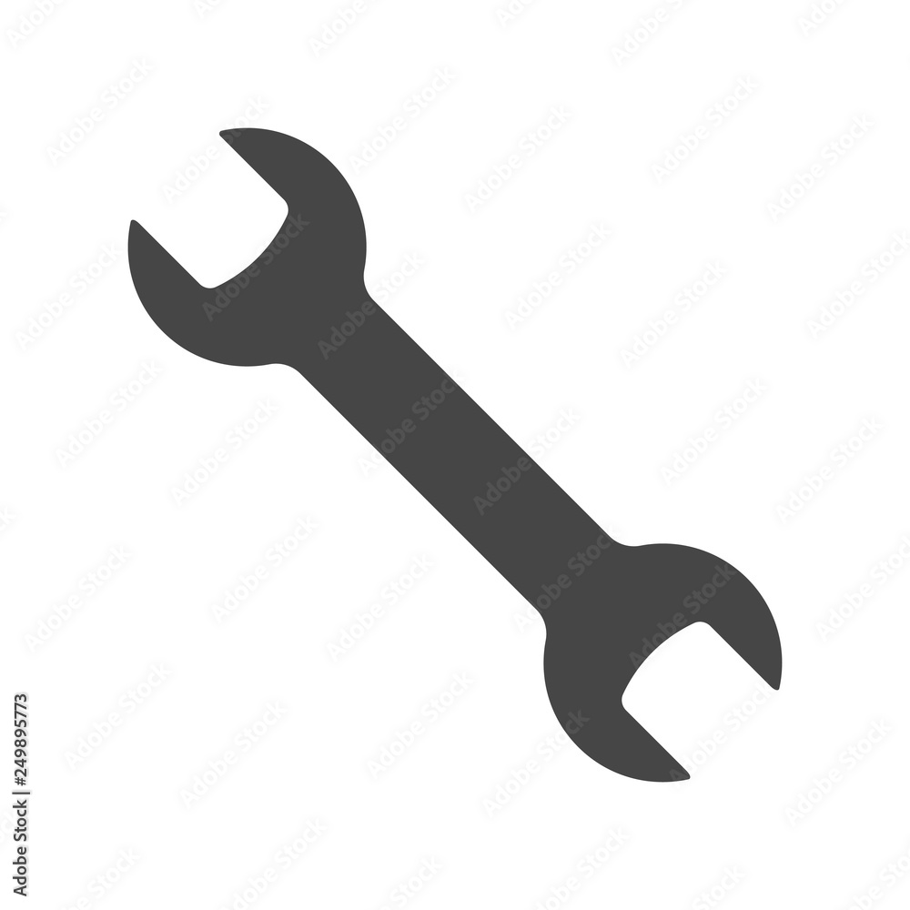 Wrench Icon in trendy flat style isolated on white background. Spanner symbol for your web site design, logo, app, UI. Vector illustration. Wrench Icon in trendy flat style isolated on white background. Spanner symbol for your web site design, logo, app, UI. Vector illustration.