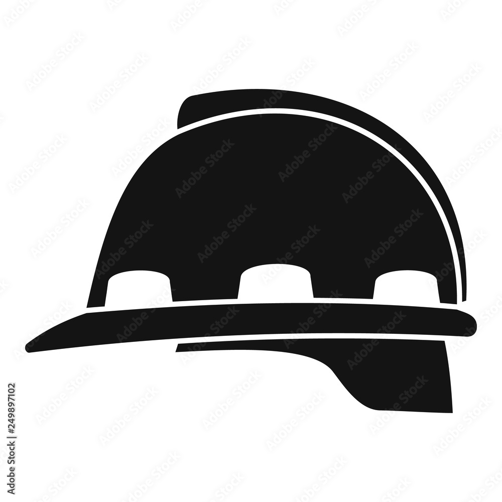 Architect helmet icon. Simple illustration of architect helmet vector icon for web design isolated on white background Architect helmet icon. Simple illustration of architect helmet vector icon for web design isolated on white background