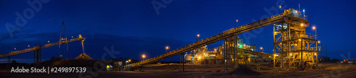 Night view of a copper mine head in NSW Australia