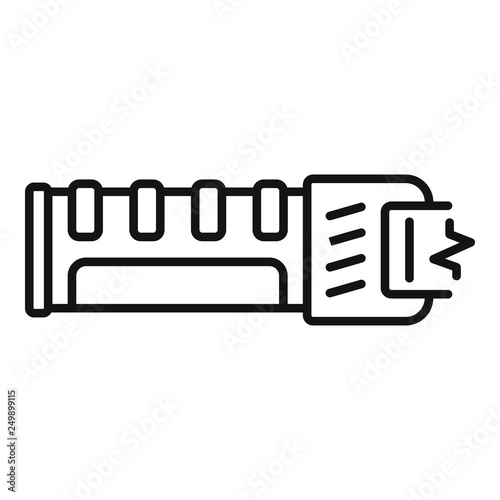 Police electric shocker icon. Outline police electric shocker vector icon for web design isolated on white background