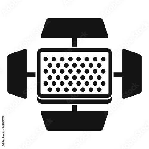 Video camera flash icon. Simple illustration of video camera flash vector icon for web design isolated on white background