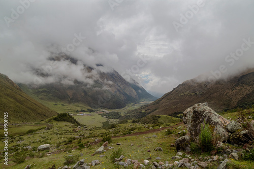 Humantay lake on Salkantay trek ,Peru, located in the Cordillera Vilcabamba, Cusco