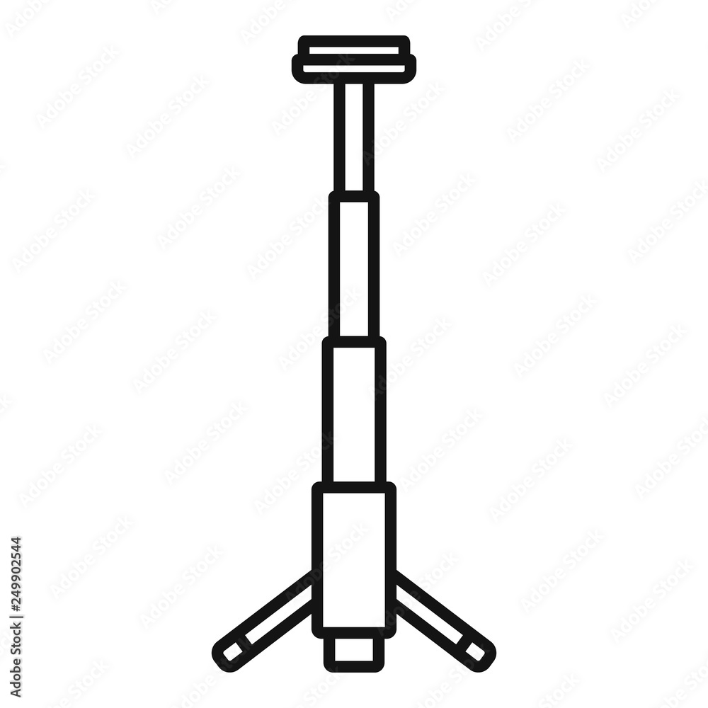 Camera smartphone tripod icon. Outline camera smartphone tripod vector icon for web design isolated on white background Camera smartphone tripod icon. Outline camera smartphone tripod vector icon for web design isolated on white background