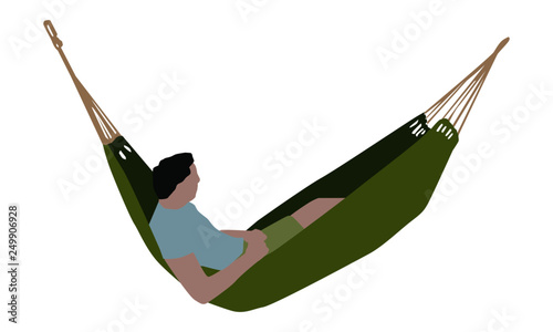 Man in a hammock
