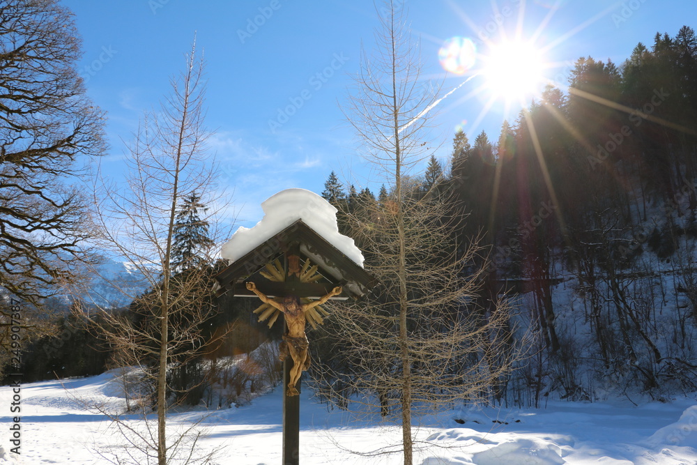 Fototapeta premium Garmisch-Partenkirchen, Vordergraseck