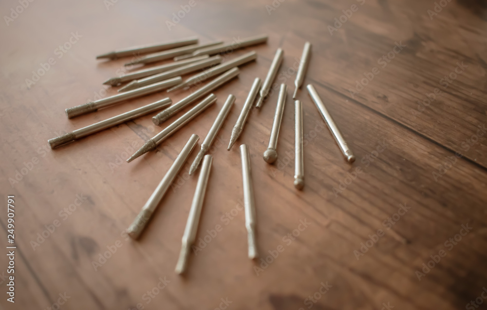 Steel-Cutters on a work bench. Taken in the Golden City of Pforzheim, Germany.