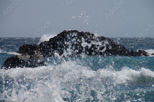 Wallpaper Mural Storm of the sea on the stone beach. Torontodigital.ca