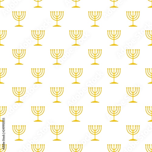 Gold stand for candle pattern seamless vector repeat for any web design
