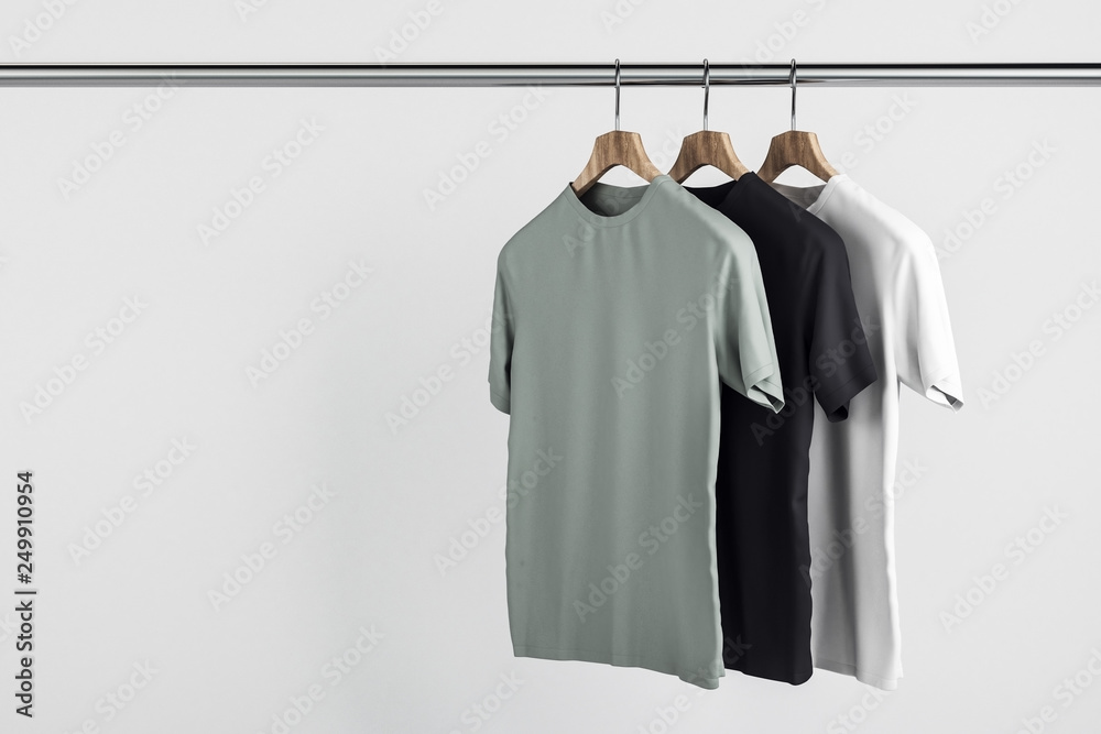 Empty tees on hanger Empty tees on hanger