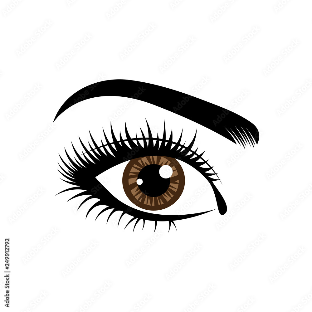 eyelashes logo icon design template vector