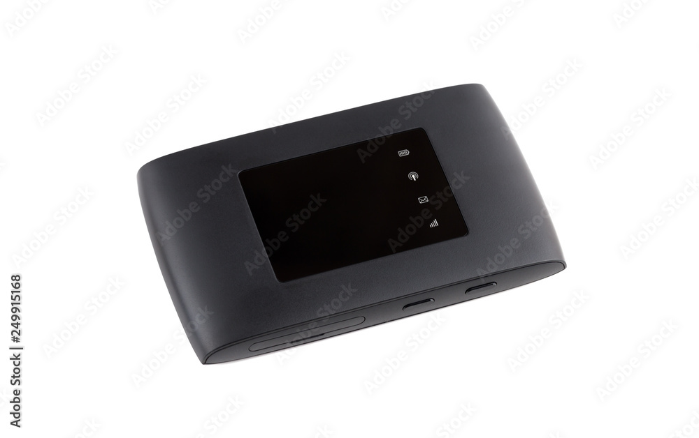 Portable usb router on a white background. 4g router isolated on white background. Portable usb router on a white background. 4g router isolated on white background.