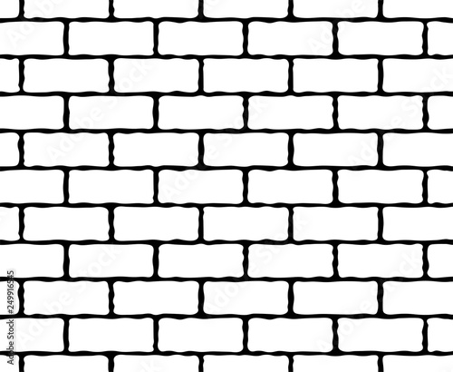 Brick wall seamless pattern. Isolated