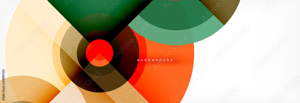 Minimal geometric circles and triangles abstract background, techno modern design, poster template Minimal geometric circles and triangles abstract background, techno modern design, poster template