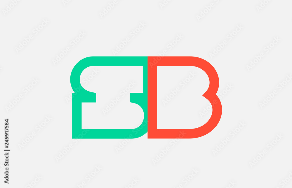 orange green alphabet letter logo combination sb s b design orange green alphabet letter logo combination sb s b design