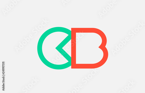 Free Download orange green alphabet letter logo combination cb c b design - GFXLoad