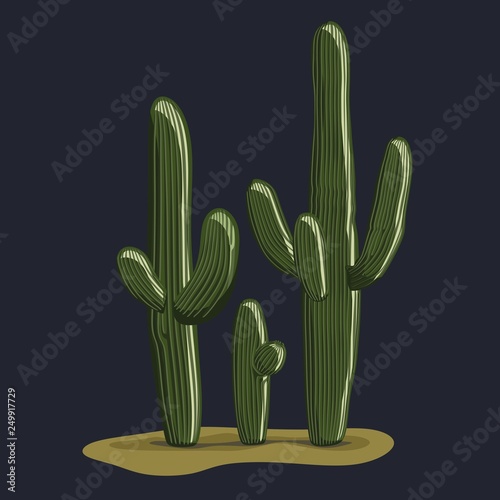 stylish vector image of a cactus