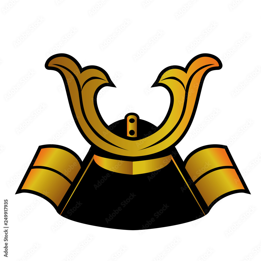 兜のイラスト アイコン 鍬形の前立て 端午の節句 ベクターデータ Stock Vector Adobe Stock