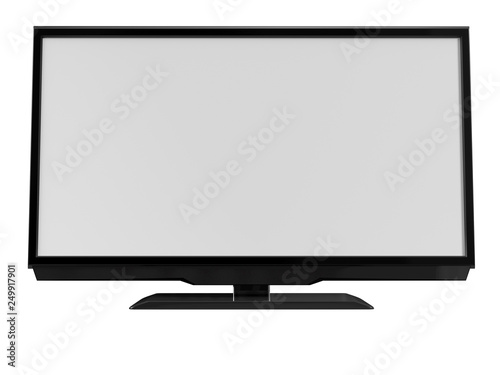 Modern LED LCD tv isolated on white background. 3D rendering