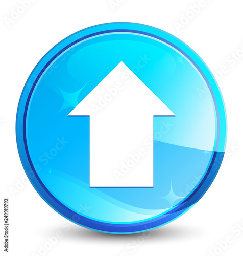 Free Download Upload arrow icon splash natural blue round button - GFXLoad