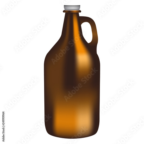 Beer Growler Bottle Container Vector Illustration Icon Symbol Graphic