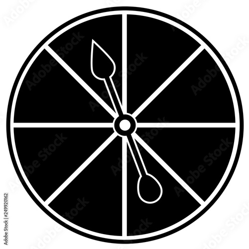 Board Game Color Spinner Vector Illustration Icon Symbol Graphic
